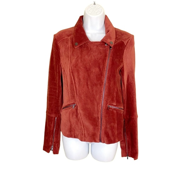 Lysse New York Dark orange Corduroy Blazer Jacket Diagonal Zip S - Picture 8 of 8